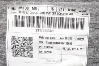 5E7867023A , art12524735 Обшивка двери задней левой (дверная карта) Skoda Octavia A8 Арт 12524735, вид 11