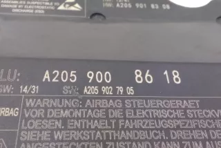 A2059008618 , art13931708 Блок AirBag Mercedes C W205 Арт 13931708, вид 4