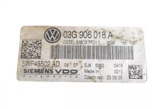 03G906018A, 5WP45502AD , art12943507 Блок управления двигателем Volkswagen Passat B6 Арт 12943507, вид 2