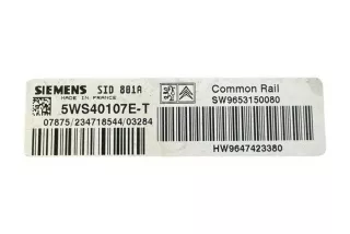 HW9647423380, 5WS40107ET, SW9653150080 , art12952658 Блок управления двигателем Peugeot 406 Арт 12952658, вид 5