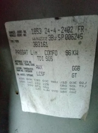 2000-2005 Дверь задняя правая Volkswagen Passat B5 Арт AL8712454616, вид 12