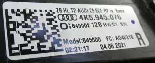 W3870,2AR1Y-S1Y Фонарь задний правый Audi A6 C8 (S6,RS6) Арт AL12107799108, вид 8