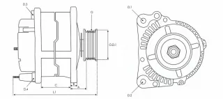 A6508PR Генератор Citroen C3 Pluriel Арт AL11489742223, вид 5