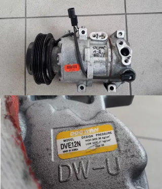 1E39E-17200,1E39E17200,DVE12N Компрессор кондиционера Kia Stonic Арт AL11261461794, вид 1