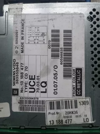  Магнитола (аудио система) Opel Vectra C  Арт AL9636043032, вид 2