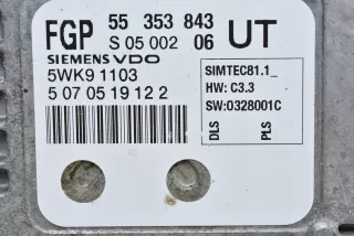55353843UT Блок управления двигателем Opel Zafira B Арт AL9839477447, вид 3