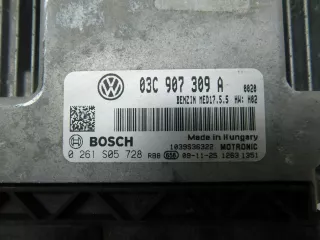 03C907309A,,,0261S05728 Блок управления двигателем Skoda Rapid Арт AL16122739960, вид 3
