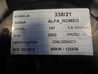 874103M0 Вентилятор радиатора Alfa Romeo 147 2 Арт AL11502708819, вид 4