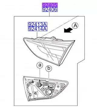 92403-A5010 Фонарь задний левый Hyundai i30 GD Арт AL12348339178, вид 1