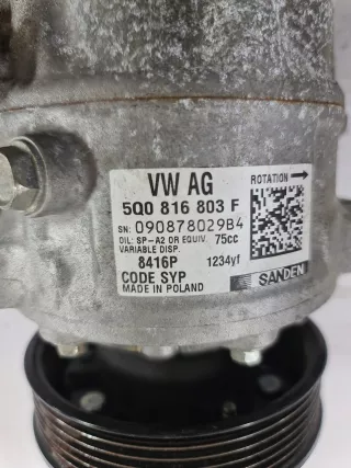 5Q0816803F Компрессор кондиционера Volkswagen Golf 5 Арт AL12379940481, вид 2
