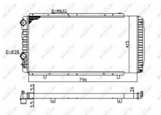 52062A Радиатор основной Peugeot Boxer 3 Арт AL12387849338_2, вид 6