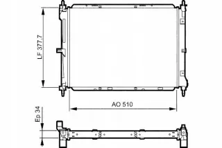 734436 Радиатор основной Nissan Note E11 Арт AL12450902566, вид 2