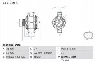  Генератор Mercedes CLS C219 Арт AL12512095962_5, вид 3