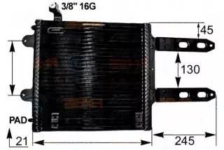 BRH8FC,351,300-161,RS4 Радиатор кондиционера  Volkswagen Polo 4 Арт AL12585364610, вид 2