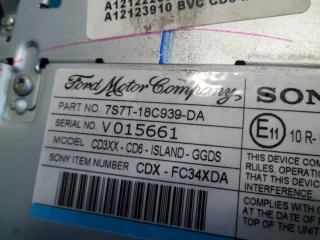 7S7T-18C939-DA Магнитола (аудио система) Ford Mondeo 4 Арт AL15800103069, вид 3