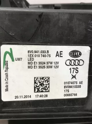 Фара передняя левая Audi S3 8V Арт AL15837885910, вид 8