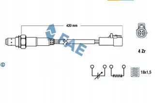 FAE77305,RS6 Лямбда-зонд Ford Fiesta 6 Арт AL12615794032, вид 2