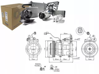 NIS89512,RS8 Компрессор кондиционера Kia Shuma 2 Арт AL12645736013, вид 1