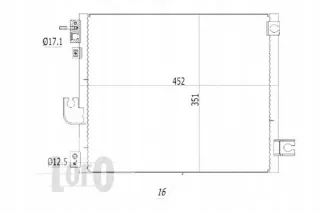 DEP019-016-0032(EXT) Радиатор кондиционера  Hyundai Sonata (NF) Арт AL12697079048, вид 2