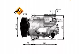 NRF32487G(HQ) Компрессор кондиционера Chevrolet Orlando Арт AL12733013887, вид 2