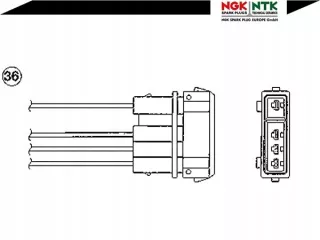 NGK283(HQ) Лямбда-зонд Volkswagen Golf 6 Арт AL12733380395, вид 3