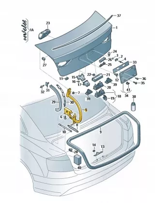 8V5827301C Крышка багажника (дверь 3-5) Audi A3 8V Арт AL12737828915_3, вид 6