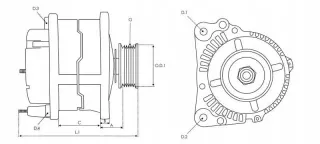 A9020 Генератор Mazda 6 2 Арт AL12827153592_4, вид 8