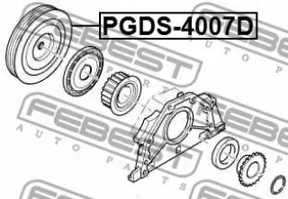 PGDS-4007D Шкив коленвала Peugeot 407 Арт AL12827310438, вид 3