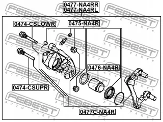 0477-NA4RL Суппорт тормозной задний левый Peugeot 4007 Арт AL13060608031, вид 6