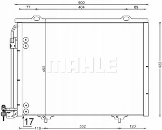AC211001S Радиатор кондиционера  Mercedes SLK r171 Арт AL13065061111, вид 2