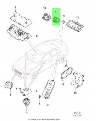 T4N3099GEN2 Камера заднего вида Jaguar XE 1 Арт AL13150290567, вид 4