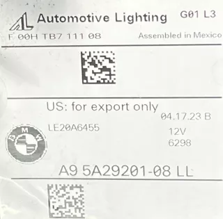 5A29201,04.17.23 Фара передняя (комплект) BMW X4 G02 Арт AL15337659574, вид 8