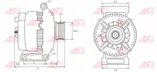 A6011(DENSO) Генератор Ford Focus 3 Арт AL13373664086, вид 7
