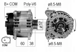 210737 Генератор Audi A4 B8 Арт AL13550655085, вид 2