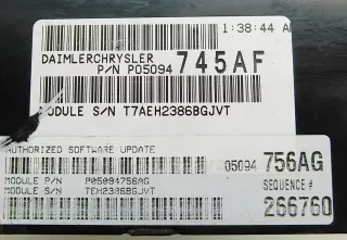 05094756AG,05094745AF Блок управления двигателем Chrysler Pacifica 2004 Арт AL15203238211, вид 4
