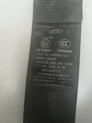 406000212aa Ремень безопасности Chery Tiggo 7 PRO Арт bk250116100, вид 8
