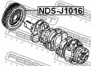 NDS-J1016 Шкив коленвала Nissan Micra K12 Арт AL13665597836_4, вид 3