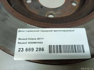 402065HA0A Renault Диск тормозной передний вентилируемый Renault Koleos Арт E23669286, вид 8