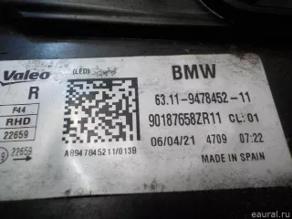 63119449596 BMW Фара правая BMW 2 F44 Арт E41188944, вид 8