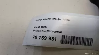 263002M805 Hyundai-Kia Корпус масляного фильтра Kia K5 3 Арт E70759951, вид 10