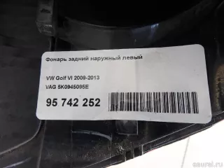 5K0945095E VAG Фонарь задний наружный левый Volkswagen Golf 6 Арт E95742252, вид 12