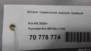 58738L1100 Hyundai-Kia Шланг тормозной задний правый Kia K5 3 Арт E70778774, вид 7