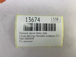 9681388080W Пыльник крыла Citroen Berlingo 2  Арт MF13674, вид 7