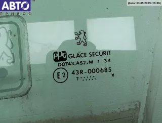 43R000685 Стекло двери передней левой Peugeot 406 Арт 55044737, вид 2
