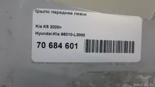 66310L2000 Hyundai-Kia Крыло переднее левое Kia K5 3 Арт E70684601, вид 2