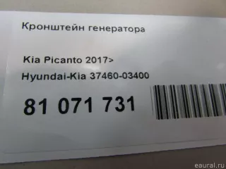 3746003400 Hyundai-Kia Кронштейн генератора Kia Picanto 3 Арт E81071731, вид 3