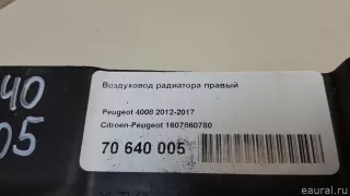 1607860780 Citroen-Peugeot Воздуховод радиатора правый Citroen C4 2 Арт E70640005, вид 5