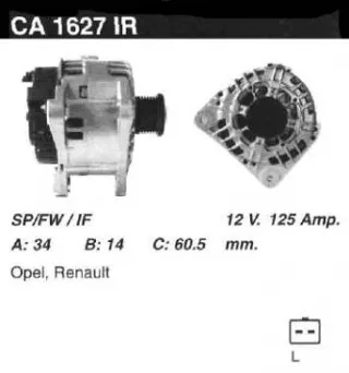 0986045241,F000BL0787,112471,CAL15105,CAL15105AS,CAL15105ES,CAL15105OS,CAL15105RS,DA5028,DRA3918,DRA4194,RAA15205,4403540,4416872,4430012,4433832,4506176,9111540,9201826,93160665,93160666,93161425,93161427,93198179,R1530103,CA1627IR,8EL011710561,8EL737902001,ALB1627DD,ALV1627BA,ALV1627DD,ALV1627LK,ALV1627MA,ALV1627RN,ALV1627YX,ALV9627BA,ALV9627GB,ALV9627UX,LRA01990,063731627010,943316611010,944390901660,MQA1627,MRA90166,1800A043,DMX142083,M883626,M883627,M883627C,MW30620870,MW30620877,MW30638577,MW30750737,MW30774528,MW31216373,S30638577,S883627ALV1627RB,ALV1627WA,ALV9627WA,2310000Q0A,2310000Q0E,2310000QA7,2310000QA8,2310000QAE,2310000QAK,2310000QAM,2310000QBQ,4403540,4411316,4411318,4416872,4419076,4430591,9111540,93169265,7700426849,7700426879,7700427474,7711134316,7711134329,7711368834,8200062583,8200112055,8200120417,8200153713,8200162474,8200206251,8200495302,8200495304,8200538407,8 Генератор Mitsubishi Carisma Арт CA1627BY-1