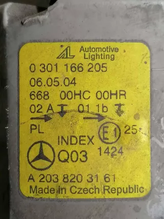 A2038203161,0301166205 Фара левая Mercedes C W203 Арт 2092827, вид 4