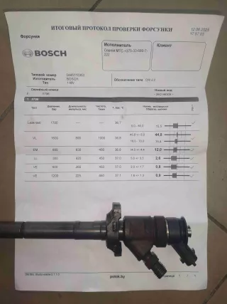 0445110353 Форсунка топливная   Ford Focus 2 restailing Арт Ff003, вид 1